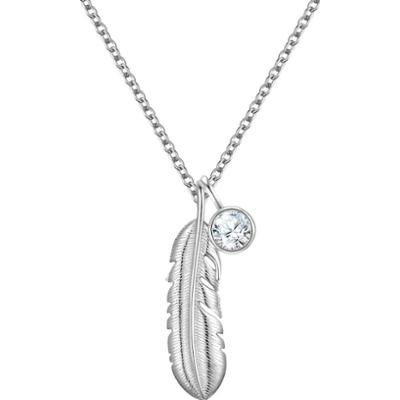 Rafaela Donata Łańcuszek Pióro z Srebro wysokiej próby w Srebrny Naszyjniki 1 ct Damski