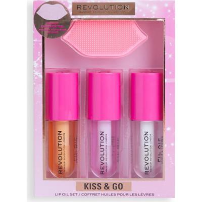 REVOLUTION Revolution Kiss & Go Glaze Lip Care Gift Set Zestawy do makijażu ust 1 ct
