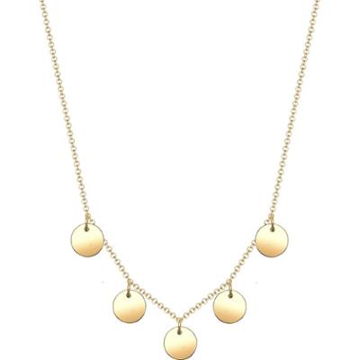 Elli Damskie Koło Geo Minimal w srebrze próby 925 Sterling Silver Naszyjniki 1 ct