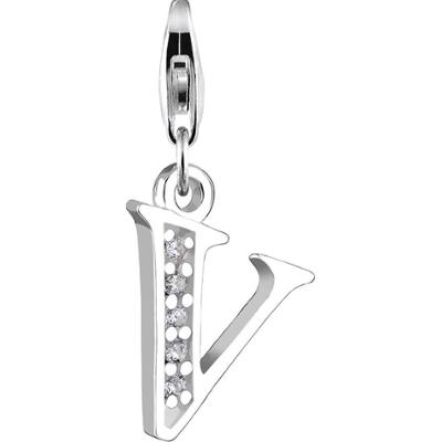 Nenalina Damski wisiorek litera R ze srebra próby 925 sterling silver Wisiorki 1 ct