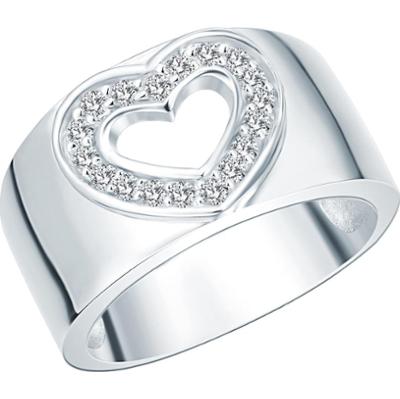 Rafaela Donata Pierścionek Serce Srebro wysokiej próby Srebrny Pierścionki 1 ct Damski