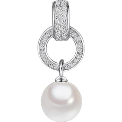 Rafaela Donata Srebrny wisiorek srebro wysokiej próby Cyrkonia Perła naturalna srebrny Wisiorki 1 ct Damski