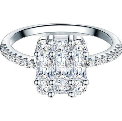 Trilani Srebrny pierścionek srebro wysokiej próby Cyrkonia srebrny Pierścionki 1 ct Damski