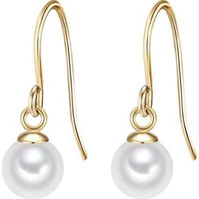 Glanzstücke München Kolczyki wiszące srebrne srebro wysokiej próby Perła hodowlana słodkowodna różowe złoto 1 ct Damski