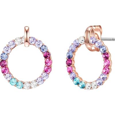 Lulu & Jane Okrag Mosiadz Zdobienie kryształkami Swarovski® Kolczyki 1 ct Damski