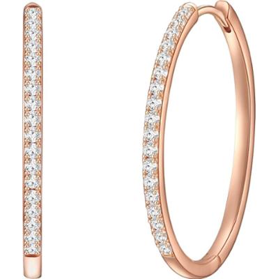 Glanzstücke München Kolczyki z Srebro wysokiej próby w Różowy złoty Kolczyki koła 1 ct Damski