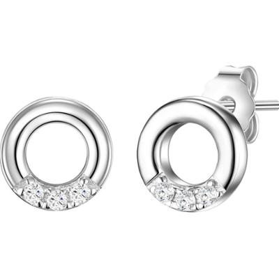 Glanzstücke München Srebrne kolczyki sztyfty srebro wysokiej próby Cyrkonia żółte złoto Kolczyki 1 ct Damski