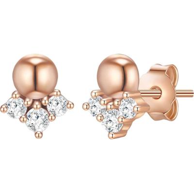 Glanzstücke München Kolczyki Kulka z Srebro wysokiej próby w Różowy złoty 1 ct Damski