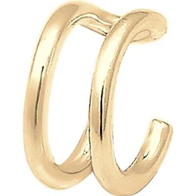 Elli Opaska zaciskowa na uszy Single Geo Basic Minimal wykonana z 925 sztuk srebra próby 925 Sterlingów pozłacana Kolczyki 1 ct Damski