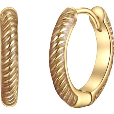 Glanzstücke München Srebrne kolczyki kreole srebro wysokiej próby żółte złoto Kolczyki 1 ct Damski