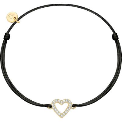 Glanzstücke München Bransoletka Serce Tkanina Żółte złoto Bransoletki 1 ct Damski