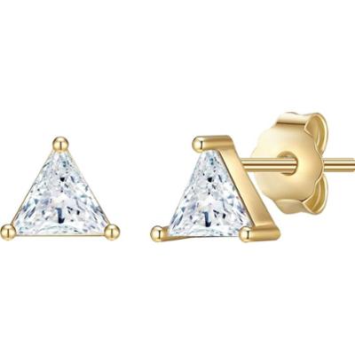 Glanzstücke München Kolczyki Trójkat z Srebro wysokiej próby w Żółte złoto 1 ct Damski