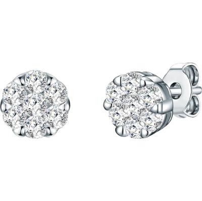 Trilani Srebrne kolczyki sztyfty srebro wysokiej próby Cyrkonia srebrny Kolczyki 1 ct Damski