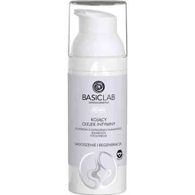 BasicLab KOJĄCY OLEJEK INTYMNY Z 5% ESTRÓW Z OSTROPESTU PLAMISTEGO, BISABOLOLEM I FITOSTEROLAMI, ŁAGODZENIE I REGENERACJA 50ML Opieka intymna 50 ml