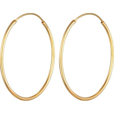 Elli Damskie kolczyki kreole Basic Classic ze srebra próby 925 Sterling Silver Kolczyki 1 ct