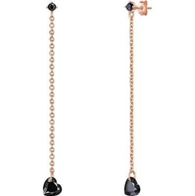 Glanzstücke München Kolczyki Serce z Srebro wysokiej próby w Różowy złoty 1 ct Damski