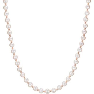 Valero Pearls Srebro wysokiej pr óby Perła hodowlana słodkowodna Naszyjniki 1 ct Damski