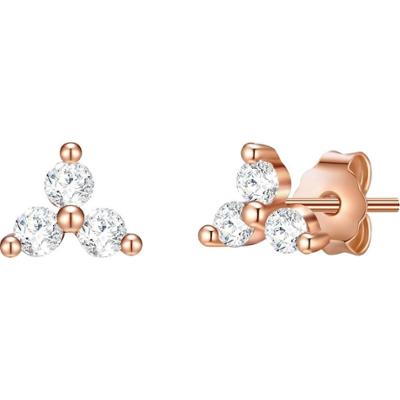 Glanzstücke München Srebrne kolczyki sztyfty srebro wysokiej próby Cyrkonia żółte złoto Kolczyki 1 ct Damski