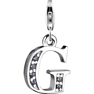 Nenalina Damski wisiorek litera R ze srebra próby 925 sterling silver Wisiorki 1 ct