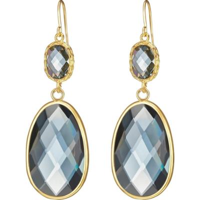 Lulu & Jane Mosiadz KamieŃ naturalny Kolczyki 1 ct Damski