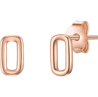 Glanzstücke München Srebrne kolczyki sztyfty srebro wysokiej próby różowe złoto Kolczyki 1 ct Damski