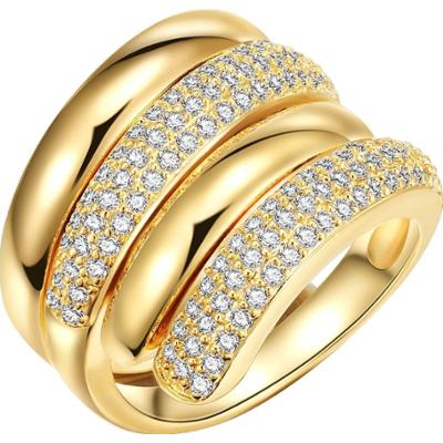 Lulu & Jane Pierścionek modowy Mosiadz Cyrkonia Pierścionki 1 ct Damski