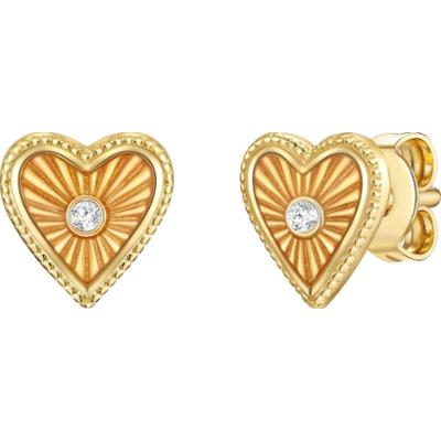 Glanzstücke München Srebrne kolczyki sztyfty srebro wysokiej próby Cyrkonia żółte złoto Kolczyki 1 ct Damski