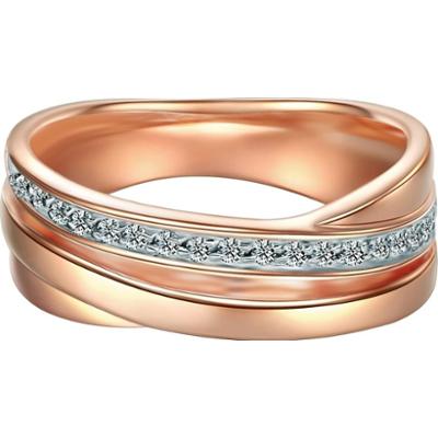 Trilani Pierścionek z Srebro wysokiej próby w Różowy złoty Pierścionki 1 ct Damski