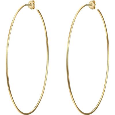 Glanzstücke München Srebrne kolczyki kreole srebro wysokiej próby żółte złoto Kolczyki 1 ct Damski