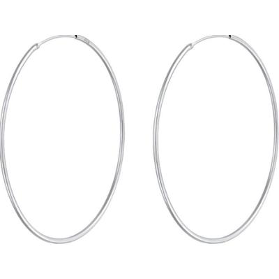 Elli Damskie kolczyki kreole Basic filigranowe ze srebra próby 925 Sterling Silver Kolczyki 1 ct