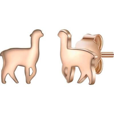 Glanzstücke München Srebrne kolczyki sztyfty Alpaka srebro wysokiej próby różowe złoto Kolczyki 1 ct Damski