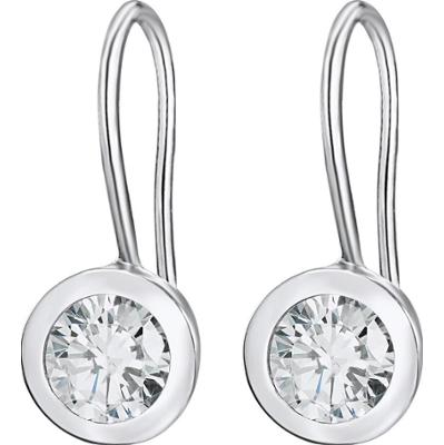 Rafaela Donata Kolczyki wiszące srebrne srebro wysokiej próby Cyrkonia srebrny 1 ct Damski