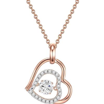 Rafaela Donata Naszyjnik srebrny srebro wysokiej próby Cyrkonia różowe złoto Naszyjniki 1 ct Damski