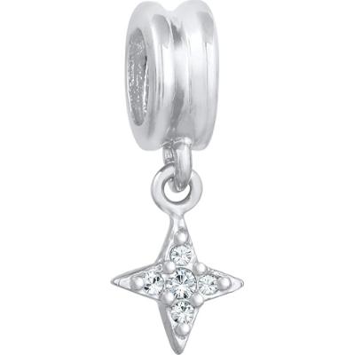 Nenalina Damski Charm gwiazda mieniąca się kryształami w srebrze próby 925 sterling silver Wisiorki 1 ct