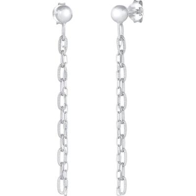 Elli Elli Kolczyki Kolczyki damskie sztyfty zawieszki z łańcuszkiem Trend Bloger z pozłacanego srebra próby 925 Sterling Silver 1 ct Damski