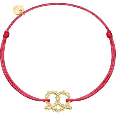 Glanzstücke München Bransoletka Precel serce Srebro wysokiej próby Srebrny Bransoletki 1 ct Damski