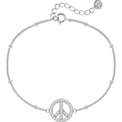 Glanzstücke München Bransoletka Peace Srebro wysokiej próby Srebrny Bransoletki 1 ct Damski