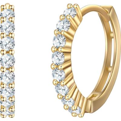 Rafaela Donata Kolczyki z Srebro wysokiej próby w Żółte złoto 1 ct Damski