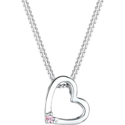 Elli Damski wisiorek serce z kryształem, srebro 925 Sterling Silver Naszyjniki 1 ct