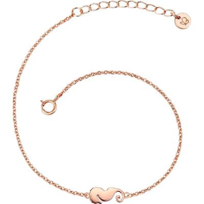 Glanzstücke München Srebrna bransoleta Konik morski srebro wysokiej próby różowe złoto Bransoletki 1 ct Damski