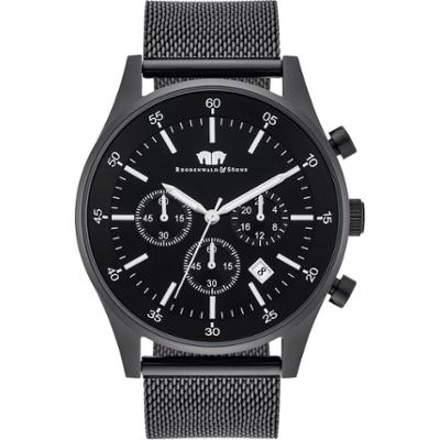 Rhodenwald & Söhne Chronograf Goodwill Czarny Stal nierdzewna Czarny Zegarki damskie 1 ct Męskie