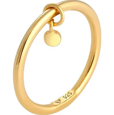 Elli Damski pierścionek okrągła płytka Basic Minimal srebro 925 Sterling Silver Pierścionki 1 ct