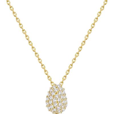 Glanzstücke München Naszyjnik srebrny srebro wysokiej próby Cyrkonia żółte złoto Naszyjniki 1 ct Damski