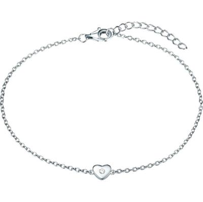 Rafaela Donata Srebrna bransoleta Serce srebro wysokiej próby Cyrkonia różowe złoto Bransoletki 1 ct Damski