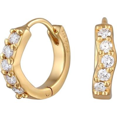 Elli DIAMONDS Damskie kolczyki kreole Basic mieniące się diamentami hodowanymi laboratoryjnie (0,07 ct) ze srebra próby 925 Sterling Silver Kolczyki 1