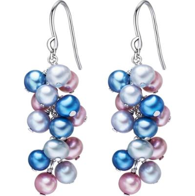 Valero Pearls Kolczyki wiszące z perłą srebro wysokiej próby Perła hodowlana słodkowodna srebrny 1 ct Damski