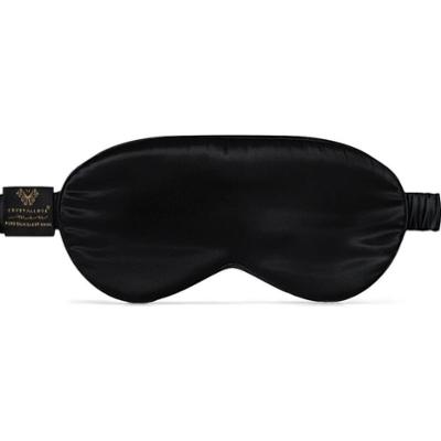 Crystallove MEN Opaska na oczy z jedwabiu – czarna Akcesoria do pielęgnacji 1 ct