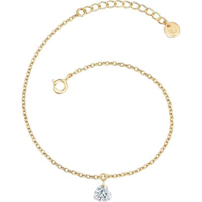 Glanzstücke München Srebrna bransoleta Serce srebro wysokiej próby Topaz żółte złoto Bransoletki 1 ct Damski