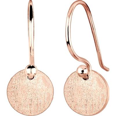 Elli Damskie kolczyki wiszące Geo Platelet Minimal Trend Matt ze srebra próby 925 Sterling Silver Kolczyki 1 ct