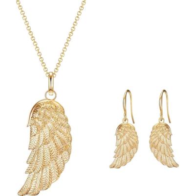 Rafaela Donata Komplet biżuterii biżuteryjnej Anielskie skrzydła Mosiądz różowe złoto Zestawy 1 ct Damski